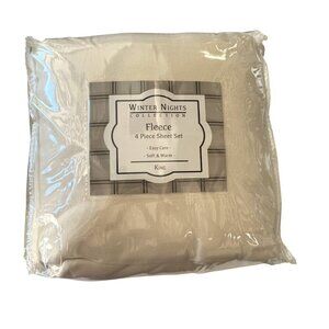 Winter Nights Collection Microfleece 4 Pc King Easy Care Soft Warm Sheet Set New